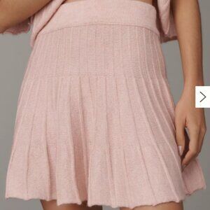 Maeve Ribbed Sweater Mini Skirt Knit Pink Size XS